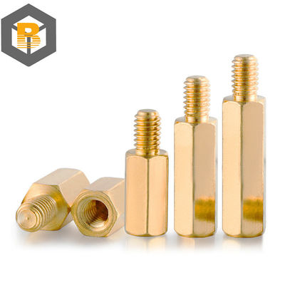 Εξακόσιο χάλκινο αρσενικό θηλυκό Standoff Board Stud Metric Hexagon Threaded Pillar PCB Motherboard Spacer Bolt Screw M2m2.5m3 M4 M5*2-80mm Προσαρμοσμένο από 2D / 3D / σχέδιο