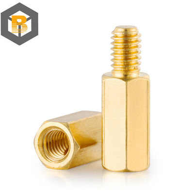 Εξακόσιο χάλκινο αρσενικό θηλυκό Standoff Board Stud Metric Hexagon Threaded Pillar PCB Motherboard Spacer Bolt Screw M2m2.5m3 M4 M5*2-80mm Προσαρμοσμένο από 2D / 3D / σχέδιο