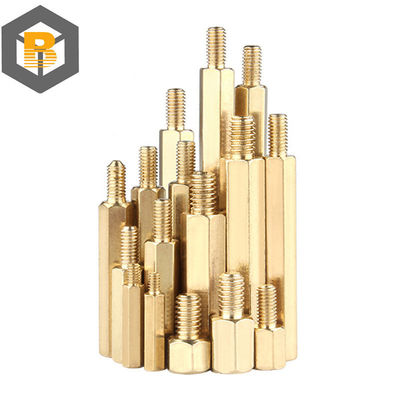 Εξακόσιο χάλκινο αρσενικό θηλυκό Standoff Board Stud Metric Hexagon Threaded Pillar PCB Motherboard Spacer Bolt Screw M2m2.5m3 M4 M5*2-80mm Προσαρμοσμένο από 2D / 3D / σχέδιο