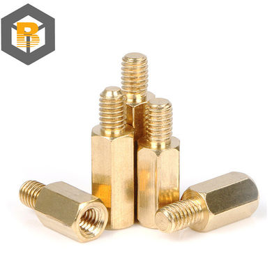 Εξακόσιο χάλκινο αρσενικό θηλυκό Standoff Board Stud Metric Hexagon Threaded Pillar PCB Motherboard Spacer Bolt Screw M2m2.5m3 M4 M5*2-80mm Προσαρμοσμένο από 2D / 3D / σχέδιο