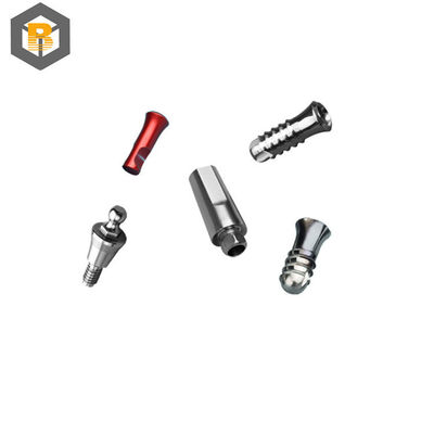 Προσαρμοσμένα οδοντικά εμφυτεύματα Abutment Titanium Alloy Στροφές συγκράτησης Straight Plural Abutment Μέρος επεξεργασίας ακριβείας