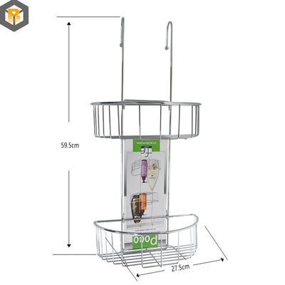 Προσαρμοσμένο από 2D Metal Wire Storage Organizer για μπάνιο κρεμασμένο ντους Caddy ανταλλακτικό μέρος