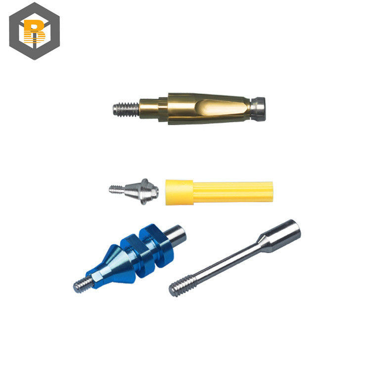 Προσαρμοσμένα οδοντικά εμφυτεύματα Abutment Titanium Alloy Στροφές συγκράτησης Straight Plural Abutment Μέρος επεξεργασίας ακριβείας